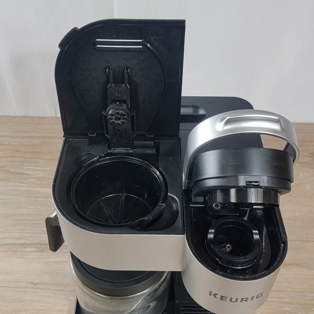 Keurig K-Duo 5200 Single Serve and 12-Cup Carafe Coffee Maker Silver Black